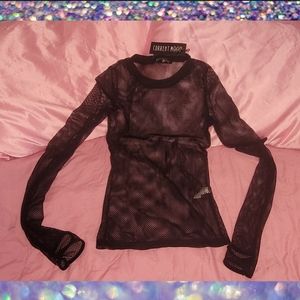 Darkness See Thru Me Fishnet Top